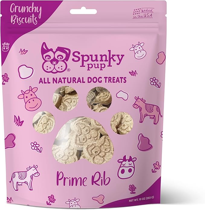 Spunky pup Prime Rib, Crunchy Biscuit Treats, 10 oz