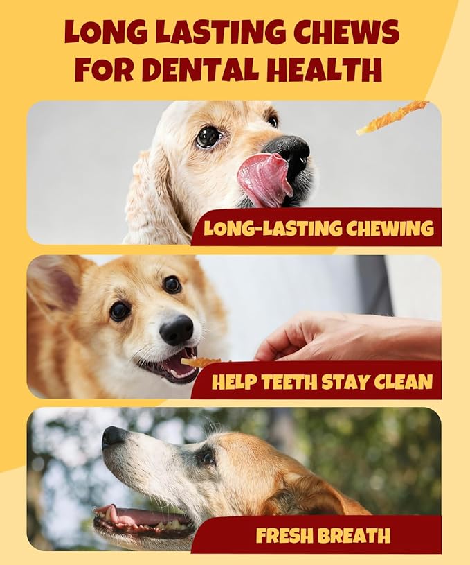Chicken Wrapped Cod Sticks Dog Treats High Protein Fish & Chicken Jerky Rawhide Free Healthy Dog SnacksRich in Omega-3 Natural Training Treats for All Breeds 10.6 oz
