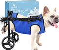 Dog Wheelchair for Back Legs, Adjustable Height/Length/Width, Sturdy Wheelchair with All-Terrain Shock-Absorbing Wheels, Mobility Support for Injured or Disabled Small & Medium Dogs & Cats