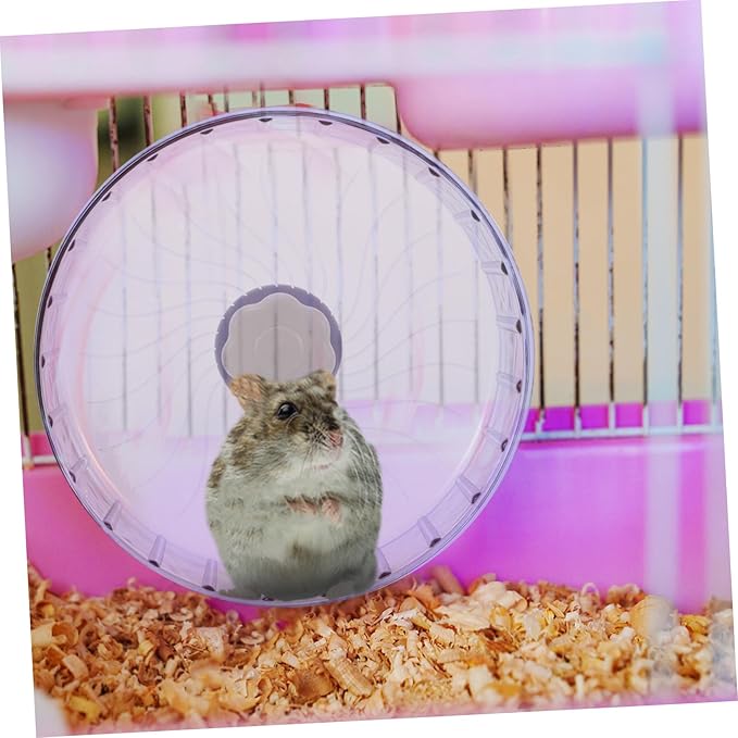UPKOCH Silent Hamster Running Wheel Dual-Bearing Crystal Exercise Wheel for Hamsters Gerbils Hedgehogs and Chinchillas Noiseless 10-inch PET Plaything