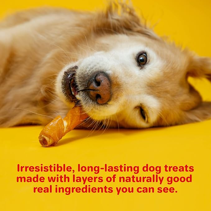 Hartz Oinkies Sizzling Twists Bacon Flavored Rawhide-Free Natural Chew Dog Treats, 8 count