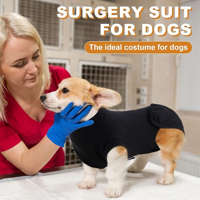 OYX Recovery Suit for Dogs Cats After Surgery，Cotton Dog Surgery Suit Female Spay，E-Collar & Cone Alternative Surgical Suit, Male Female Dog，Prevent Licking Dog Onesies Pet Surgery Recovery Suit XL