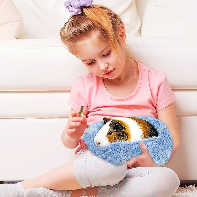 PETKNOWS 2 Pieces Guinea Pig Beds, Hamster Beds, Thickened and Warm Winter Guinea Pig Beds for Dwarf Rabbits