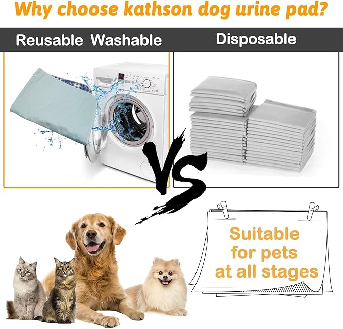 kathson 4Pcs Guinea Pig Cage Liner, 18”x24” Washable Rabbit Pee Pads Waterproof Reusable Pee Mats for Guinea Pig Rabbit Bunny Hamster Cat Puppy Small Animals