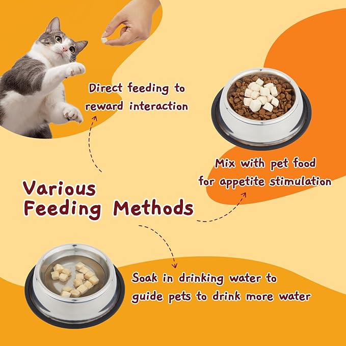 Jungle Calling Freeze Dried Chicken Cat & Dog Treats, Single Ingredient Chicken Bites for Cats & Dogs, High Protein Pet Training Treats, Edible Organic Food Topper, 10.58 oz
