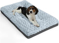 POCBLUE Deluxe Washable Dog Bed for Small Dogs Dog Crate Mat 23 Inch Comfy Fluffy Kennel Pad Anti-Slip for Dogs Up to 25 lbs, 23" x 17", Grey