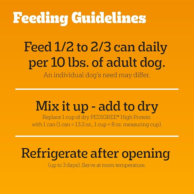 Pedigree High Protein Wet Dog Food,Adult Soft Canned Dog Food Variety Pack,13.2 oz Cans,12 Count (Pack of 2)