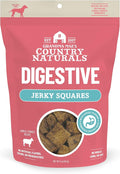 Grandma Mae's Country Naturals Jerky Squares Digestive Dog Treats, Lamb & Turkey with Apples, Flaxseed, Pumpkin & Chicory Root, No Wheat, Corn, or Soy, Made in USA, 5 oz