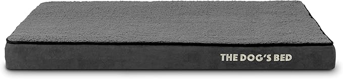 The Dog’s Bed Replacement Outer Cover, Plush Fabric, Grey, Medium, 3-Inch