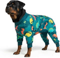 Spark Paws Dog Pajama, Dog Recovery Suit Male, Onesie, Ultra-Soft and 4-Way Stretch, for Small Medium and Large Breeds - Dinosaurs - 5XL