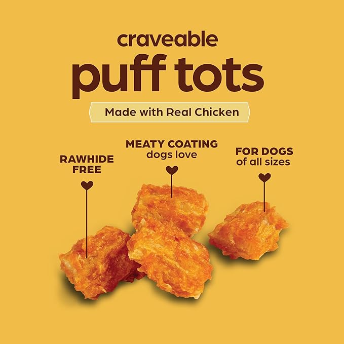 Chewsday Tots Dog Treats, Made with Real Chicken, 7.5oz