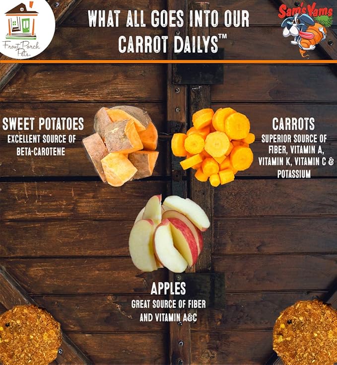Front Porch Pets Sam's Yams Daily's Simply Sweet Potato, Apple & Carrot Dog Snacks, 7oz