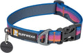 Ruffwear, Crag Dog Collar, Stylish Adventure Collar with Premium Reflective Design, Quick Release Buckle, Lightweight All-Day Comfort, Alpine Dusk, 14"-20"