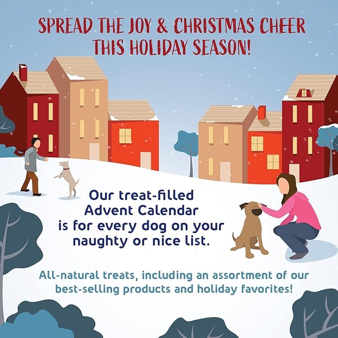 Himalayan Dog Chew Advent Calendar for Pets - Natural Treats Dog Advent Calendar 2025, Flavored Yogurt Sticks and Churros, Christmas Holiday Gift Box for All Breeds, 12 Full Sized Chews for Dogs