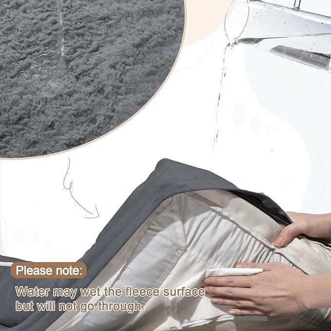 Large Orthopedic Dog Bed, Waterproof Dog Bed with 4-Sides Removable Bolster, Washable Pet Bed with Non-Slip Bottom Big Pet Couch Sofa with Removable Cover, Dark Grey