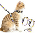 Halypet Cat Harness and Leash Set, Escape Proof 3-in-1 Adjustable Harness for Cats & Kitten, Soft Lightweight, Easy On & Control for Walking, Travel & Outdoor Use, Pastel Floral, Small