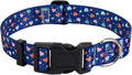 Dog Collar for Medium Dogs, Soft Comfy Pet Collar for Small Medium Large Dogs, Geometry Pattern for Boy Girl Puppy Dogs(Love Blue,M)