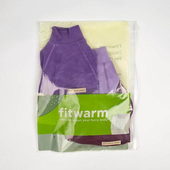 Fitwarm 3 Pack Classic Fleece Dog Sweater, Turtleneck Dog Sweatshirt, Dog Winter Clothes for Small Dogs Boy Girl, Pet Pullover Jumper, Cat Apparel, Purple, MediumPurple, Dark Red, Medium