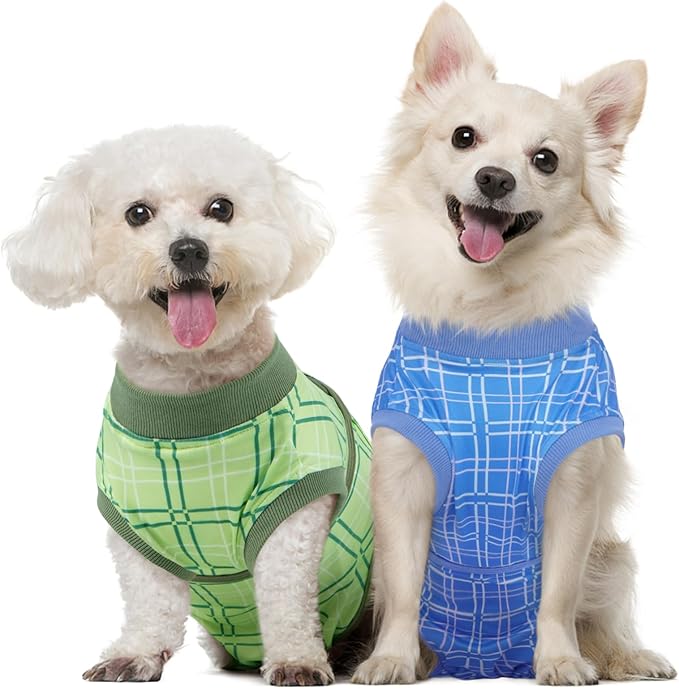 Kuoser Dog Recovery Suit for Female Male Dogs, Post-Surgery Bodysuit for Spay Neuter, Dog Onesie After Surgery, Anti-Licking Pet Surgical Recovery Suit, Blue XXL