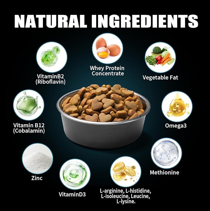 Dog Muscle Gain Power Chews-Canine Weight Gainer Formula,High Protein,Multivitamins,Overall Health & Energy,Immune Support,Premium Natural Muscle Building Supplement for Puppies & Adult Dogs
