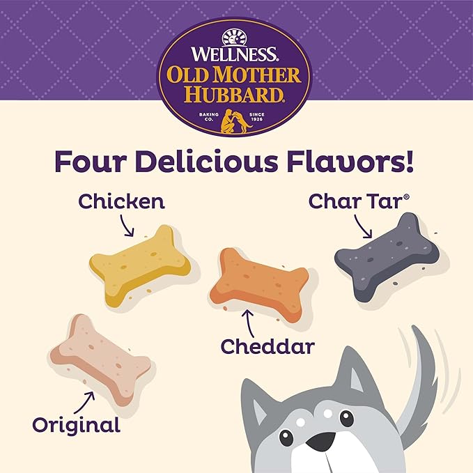 Old Mother Hubbard Wellness Original Mix Dog Biscuits, Natural, Training Treats, Four Flavors, Small Size, (20 Pound Box)