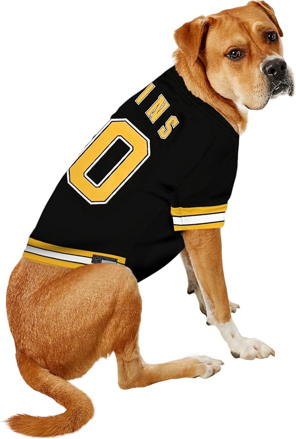 Pets First NHL Boston Bruins Jersey for Dogs & Cats, Large. - Let Your Pet Be A Real NHL Fan!