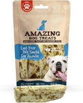 Amazing Dog Treats - Beef Cheek Strips Premium Dog Chew (Bully Dust 6 Inch - 6 Pack) - NO Odor - Thick Cut - Rawhide Alternative - Beef Cheek Slice Chip Sticks - No Dyes, Chemicals, or Preservatives