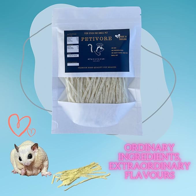 Fish Stick Comber (Big + Standard Bite) - Sugar Glider, Squirrel, Hamster and Small Exotic Pet Treats/Food