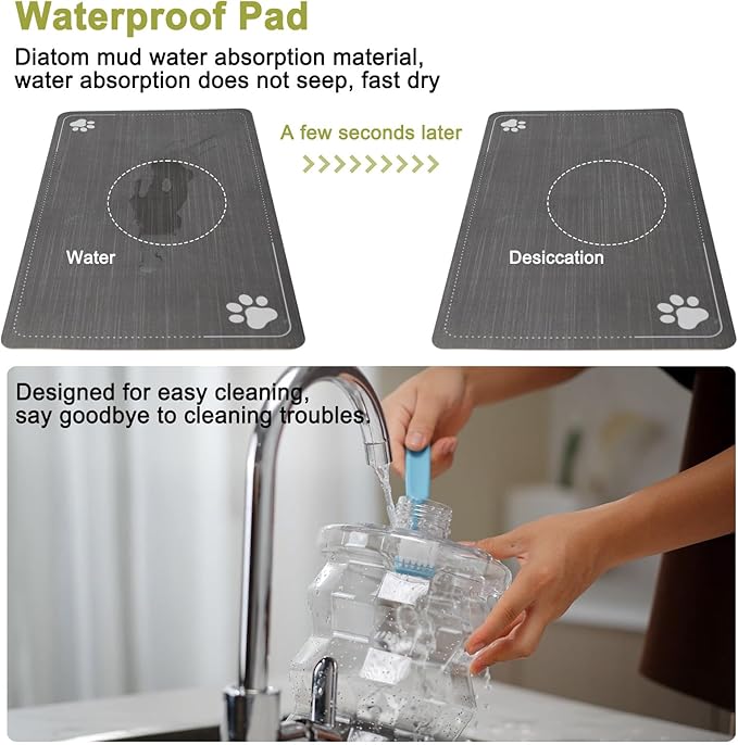 RIZZARI Gravity Water Dispenser for Dogs: 8L Raised Automatic Stainless Steel Waterer -Helps Prevent Urinary Stones - Supports Spine & Joint Health-for Senior Dogs & Large Breeds-Bedrooms & Indoor Use