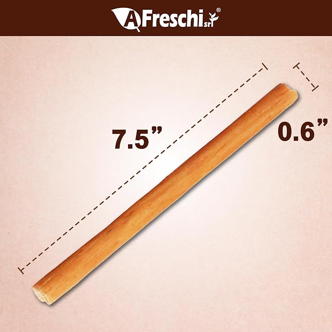 A Freschi srl Soft Turkey Dog Treats, USA-Sourced Trukey, All-Natural, Hypoallergenic, High-Protein, Low-Fat, Healthy & Easily Digestible, Puppy & Training Snack, Stick 6oz