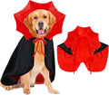Dog Halloween Costume Dog Vampire Costume Funny Pet Vampire Devil Cape Cloak Halloween Costumes for Small Medium Large X-Large Dogs Pets (Large)