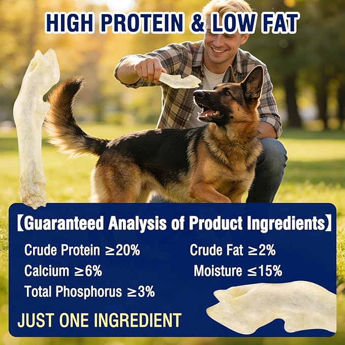 Sheep Hooves Dog Treats Dehydrated Lamb Trotters 7.4 oz Single Ingredient Chew Sticks Bone for Puppy Organic Training Low Fat