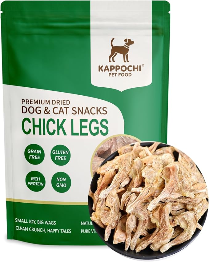 Freeze Dried Chicken Legs Treats for Dog, 1.76oz(50.0g), Small Size Chick Legs, Dogs & Cats Chew Snacks, Single Ingredient Training Treats, Natural & Raw, No Additives, Grain Free, Gluten Free