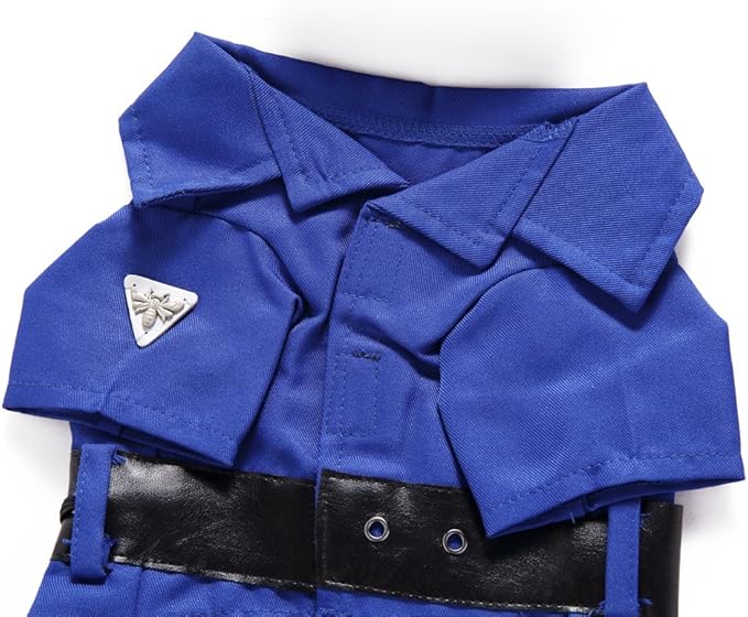 Puppy Police Costume Halloween Christmas Funny Party Cosplay Clothes for Cat, Small Dog (Small, Police)