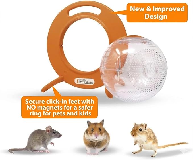 Roam Ring Accessory – Convert Your Hamster Ball into a Small Pet Carrier for Safe, Active Play – Small Animal Toys for Gerbils, Mice & More – Must-Have Pet Rat and Hamster Accessories