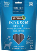 Get Naked Grain Free 1 Pouch 6.2 Oz Skin & Coat Dental Chew Sticks, Small