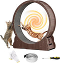 Homegroove Cat Running Wheel, 45" Large XL Cat Exercise Wheel Treadmill with Carpeted Runway for Kitty’s Longer Life (Brown)