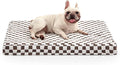 JOEJOY Dog Bed for Medium Dogs, Large Orthopedic Dog Bed with Removable Washable Cover, Cute Modern Plush & Memory Egg Crate Foam Dog Bed, 30 x 20 inch, Cofffee