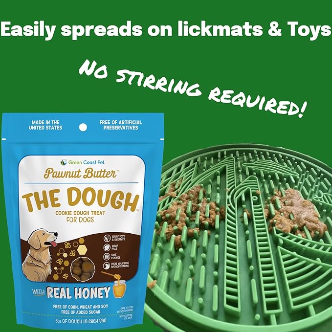 Pawnut Butter The Dough-Honey Cookie Dough for Dogs 5 oz Soft Treats with Real Peanut Butter and Honey, Made with Natural Ingredients, Dog Training Treats Wrapping Pills, Xylitol Free