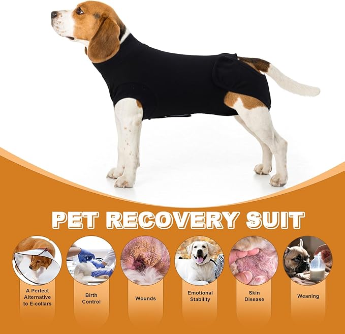 OYX Recovery Suit for Dogs Cats After Surgery，Cotton Dog Surgery Suit Female Spay，E-Collar & Cone Alternative Surgical Suit, Male Female Dog，Prevent Licking Dog Onesies Pet Surgery Recovery Suit XL
