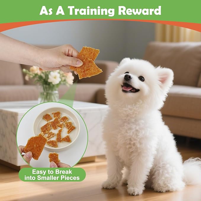 MON2SUN Dog Treats Chicken Jerky Pumpkin Flavor, Rawhide-Free, Gluten-Free, Healthy Jerky Snacks for Small Dogs, 21.2 oz