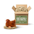 Hemp Nesting Fiber - 5 lb Chicken Nest Box Pad Hemp Fiber Fill - Absorbent DUST Free- Egg Laying Chickens coop, Horse stall, Rabbit, Reptile, Hamster, Cage Fibre, FiberFill Washable - Grown in USA