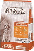 Grandma Mae’s Country Naturals Dry Dog Food, Grain Free Formula, Chicken, Slow Cooked & Nutrient Dense, Made in USA, 25 LB Bag