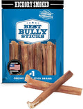 Best Bully Sticks Hickory Smoked 4 Inch Bully Sticks - 8 oz (Pack of 1) - Natural, Smoky, Grain and Odor-Free, No Additives
