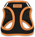 Best Pet Supplies - All Weather Mesh, Reflective, No Pull Harness for Small, Medium Dogs, Cats - Secure with Hook & Loop Fastener, Buckle, Double D-Rings - Orange Trim, XS