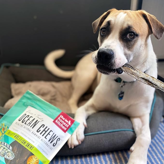 The Honest Kitchen Human Grade Ocean Chews™ Hearty Wolffish Skins Dog Treats, 3.25 oz (Beams™)