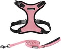 Best Pet Supplies Voyager Step-in Lock Pet Harness w Reflective Pet Leash Combo Set with Neoprene Handle 5ft - Supports Small, Medium and Large Breed Puppies/Cats - Pink/Black Trim, XS