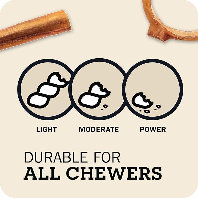 Redbarn Pet Products All Natural 5"-8" Bully Sticks for Small & Large Dogs - Healthy Long Lasting Chews Variety Party Pack - 100% Beef Single Ingredient Low Odor Rawhide Free Dental Treats - 8 oz Bag