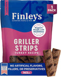 Finley's Turkey Griller Strips for Dogs, Jerky-Style Dog Treats with Real Ingredients for All Breeds and Sizes, 14.5oz, 1 Pack