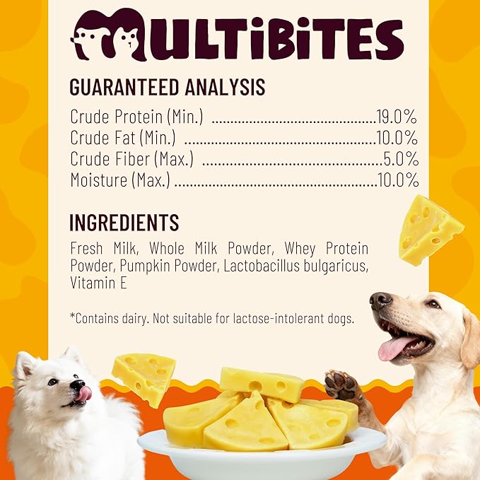 14.1oz Pumpkin Cheese Dog Treats - High-Protein Cheese Treats for Digestive Health & Calcium Support - Natural Chewy Puppy Training Snacks